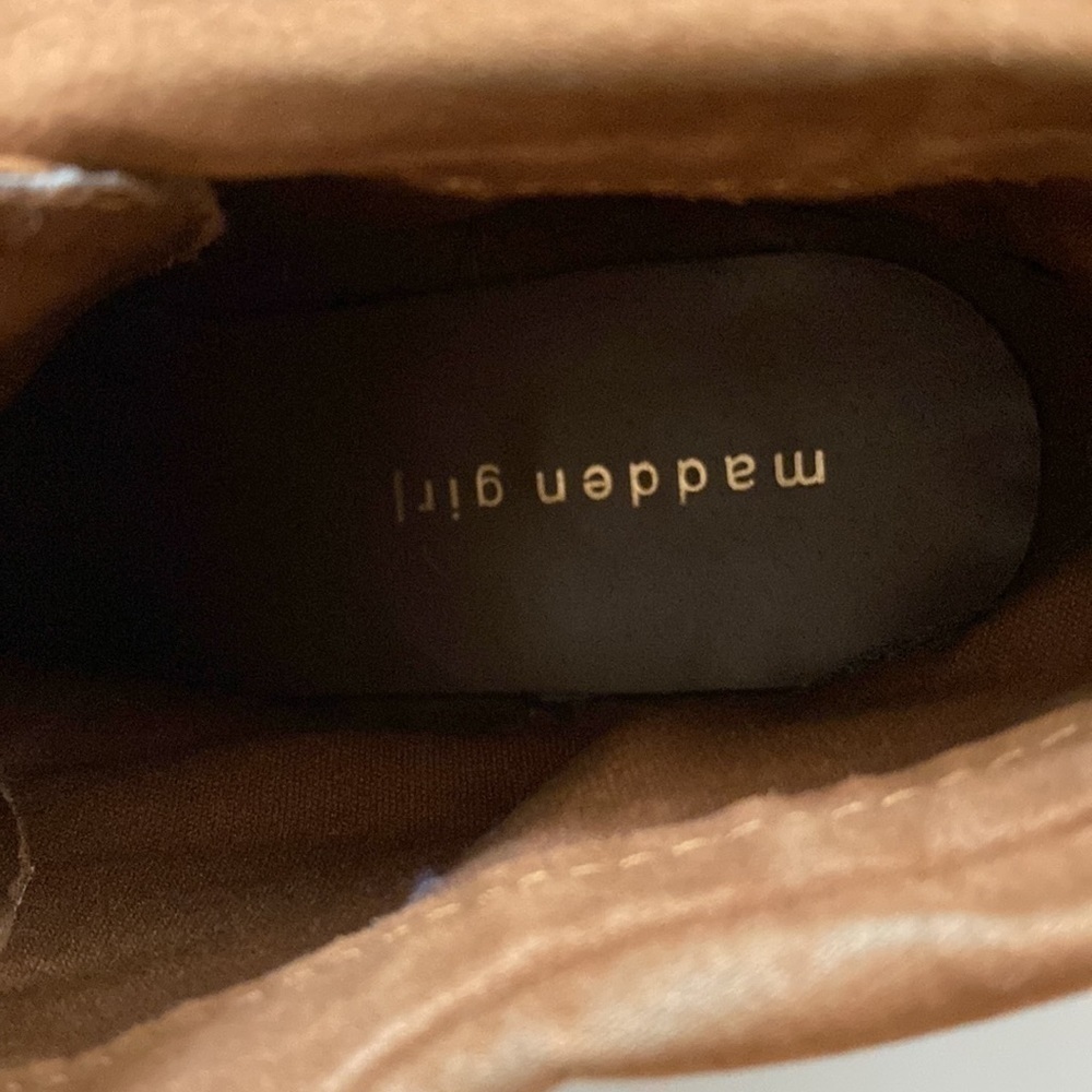 Madden Girl Brown Suede Wedge Booties - Like New - Picture 2 of 3